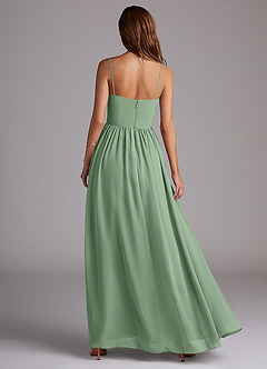Azazie Calianna Bridesmaid Dresses Matcha A-Line Off the Shoulder Chiffon Convertible Dress image5