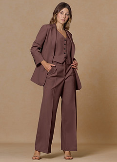 front Rowan Espresso Raffinerade vävda prestandabyxor