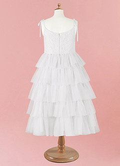 Barbie ♥ Azazie Flower Girl Dresses Diamond White Dress image11