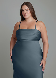 Azazie Saylor Bridesmaid Dresses Twilight Mermaid Strapless Stretch Satin Dress image17