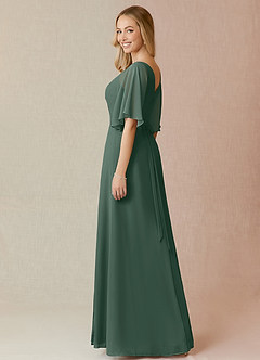 Azazie Cierra Bridesmaid Dresses Sea Moss A-Line V-Neck Chiffon Dress image5