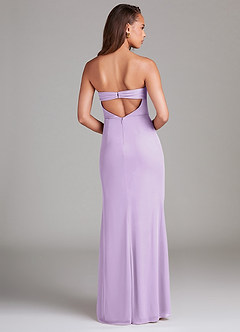 Azazie Leonis Bridesmaid Dresses Lilac Sheath Strapless Mesh Convertible Dress image5
