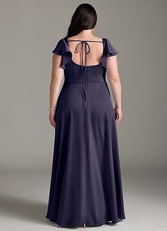 Azazie Bondi Bridesmaid Dresses Stormy A-Line Bow Stretch Satin Dress image13