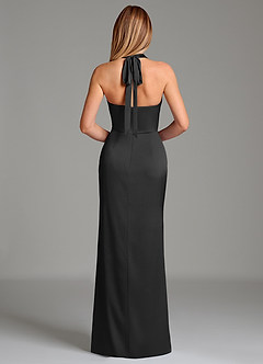 Azazie Serenity Bridesmaid Dresses Black Mermaid Sweetheart Neckline Stretch Satin Dress image6