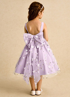 Azazie Bean vestidos de niña de las flores Vestido Lila Esmerilada de Tul de Vestido de princesa con Sin mangas image2