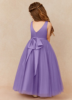 Azazie Marybell Flower Girl Dresses Tahiti A-Line Bow Tulle Dress image2