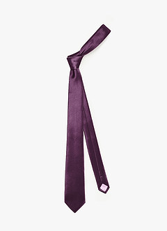 front Metallic Satin Skinny Tie