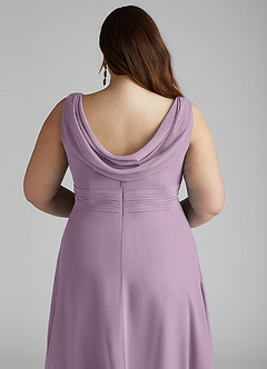 Azazie Karina Bridesmaid Dresses Wisteria A-Line Pleated Chiffon Dress image10