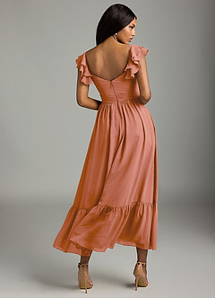 Azazie Anaya Bridesmaid Dresses MAI TAI A-Line Pleated Chiffon Dress image5