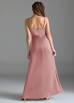 Azazie Maci Junior Klä av Sjöjungfru i Stretch Satin Plisserad image2