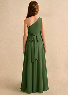 Azazie Puddles Girls Formal Flower Girl Klänningar Klä A-Line i Chiffong Ena axeln image2