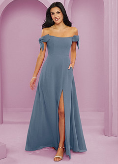 Barbie ♥ Azazie Bridesmaid Dresses Twilight A-Line Off the Shoulder Chiffon Convertible Dress image1