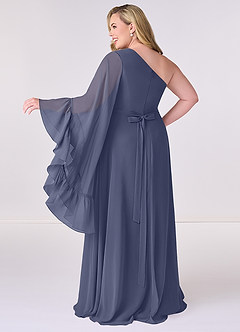 Barbie ♥ Azazie Bridesmaid Dresses Stormy A-Line Long Sleeve Chiffon Dress image8