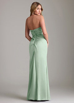 Azazie Lucille Bridesmaid Dresses Agave Mermaid Strapless Stretch Satin Convertible Dress image2