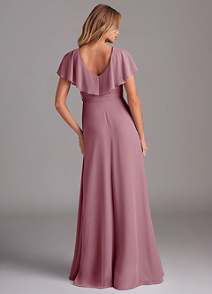 Azazie Lainey Bridesmaid Dresses Vintage Mauve A-Line with Pockets Chiffon Dress image7