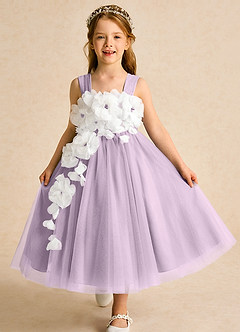 Azazie Dovey Flower Girl Klänningar Klänning Balklänning i Tyll Rosett image1