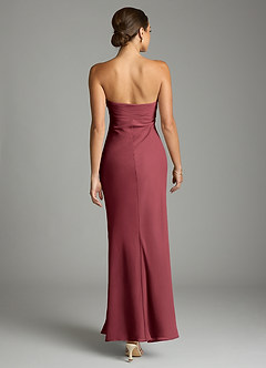 Azazie Saylor Bridesmaid Dresses Merlot Mermaid Strapless Chiffon Dress image11