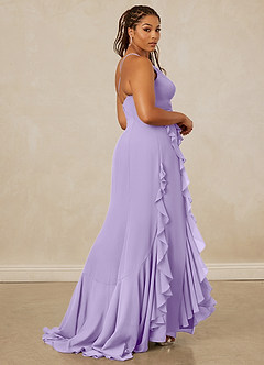 Christian Siriano Bridal for Azazie 1006 Bridesmaid Dresses Lilac Mermaid Ruched Chiffon Dress image9