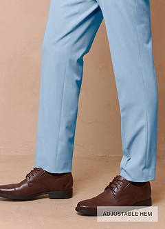 front James Sky Blue Structured Stretch Suit