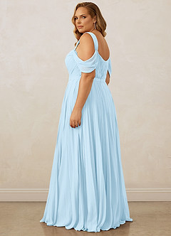 Christian Siriano Bridal for Azazie 1013 Bridesmaid Dresses Sky Blue A-Line Off the Shoulder Chiffon Dress image15