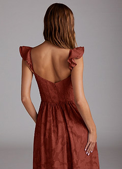 Evelyn Terracotta Corset Maxi Dress image2