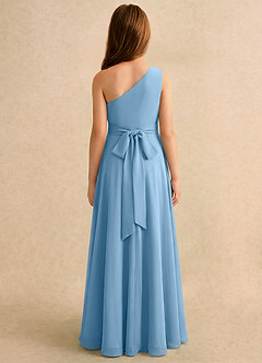 Azazie Puddles Girls Formal Flower Girl Klänningar Klä A-Line i Chiffong Ena axeln image2