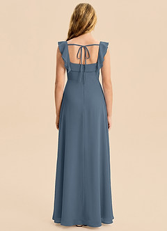 Azazie Nori Junior Neptune A-Line Ruched Chiffon Dress image2