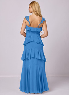 Barbie ♥ Azazie Bridesmaid Dresses Blue Jay A-Line Sweetheart Neckline Chiffon Dress image5