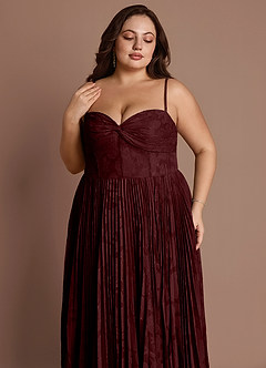 Akiko Wine Pleated Maxi Dress image10