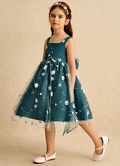 Azazie Bean vestidos de niña de las flores Vestido de Pino de Tul de Princesa con Sin mangas image5