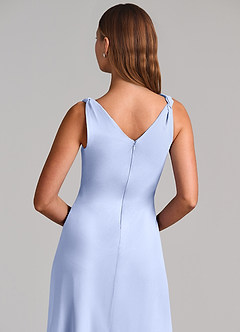 Azazie Nerine Brudtärnklänningar Klä av A-Linje i Chiffong Plisserad Is image7