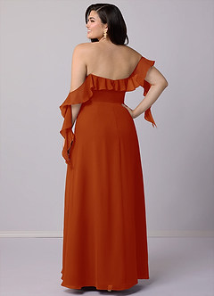 Barbie ♥ Azazie Bridesmaid Dresses Paprika A-Line Off the Shoulder Chiffon Convertible Dress image12