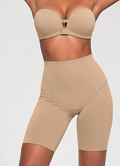 front Short gainant taille haute à double bride en C pour un effet push-up fessier puissant (rehaussement fessier effectif de 3 cm)