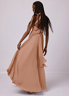 Barbie ♥ Azazie Final Sale Champagne Rose A-Line Pleated Chiffon Dress image4