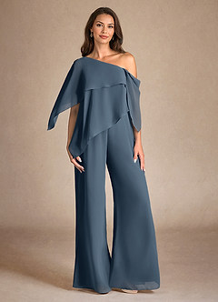 Azazie Halima vestidos de madre de la novia Vestido de Neptuno de Gasa de Mono/Traje de pantalón con Corte Lateral image1