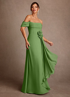 Azazie Amherst Klänningar till brudens mor Klä A-Line i Chiffong Av axeln Basilika image2