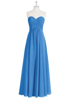 Azazie Yazmin Bridesmaid Dresses Blue Jay A-Line Sweetheart Neckline Chiffon Convertible Dress image8