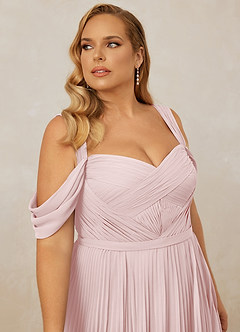 Christian Siriano Bridal for Azazie 1013 Bridesmaid Dresses Blushing Pink A-Line Off the Shoulder Chiffon Dress image14
