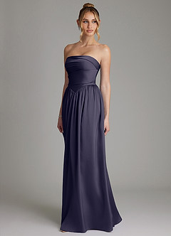 Azazie Zena Bridesmaid Dresses Stormy A-Line Strapless Stretch Satin Dress image5