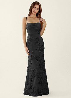 Bellatrix Schwarz 3D-Blumen-Korsett-Meerjungfrauen-Schnürung am Rücken, Ballkleid image4
