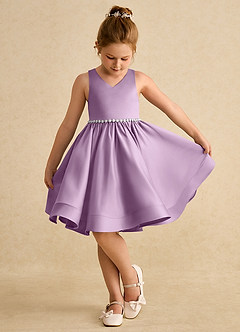 Azazie Julietta vestidos de niña de las flores Vestido de Glicinia de Tul de Princesa con Convertible image4