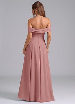 Azazie Almina At-home Try On Dresses Agave A-Line Off the Shoulder Chiffon Convertible Dress image2