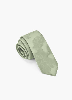 front Cravatta skinny da matrimonio con motivo floreale a effetto bruciato