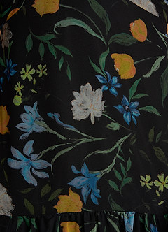 Abito Lungo Nero Multi Malie image8