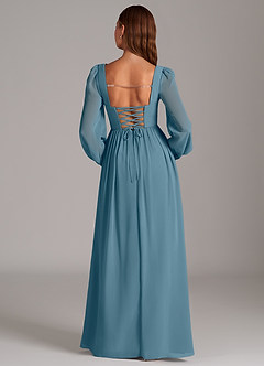 Azazie Maree Robes de demoiselle d'honneur Robe Trapèze en Mousseline de soie Corset Bermude image6