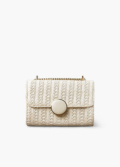front Straw Weaving Crossbody Bag