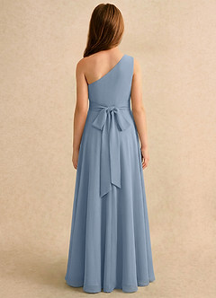 Azazie Puddles Junior Formal Flower Girl Klänningar Klä A-Line i Chiffong Ena axeln image2