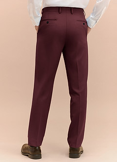 front James Cabernet Structured Stretch Dress Pants