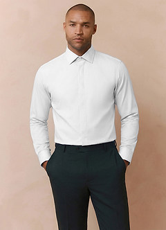 front Noah White Performance Stretch Dress Shirt