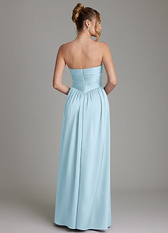 Azazie Zena Bridesmaid Dresses Sky Blue A-Line Strapless Stretch Satin Dress image6